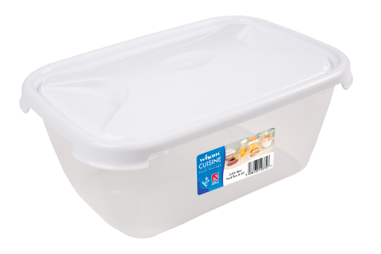 Wham Cuisine 3.6L Rect Food Box & Lid Clear/Ice White - 12375