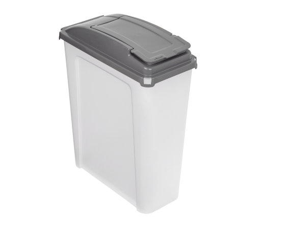 Wham Graphite 25L Storage Containr & Lid Clear/ Grey - 12414