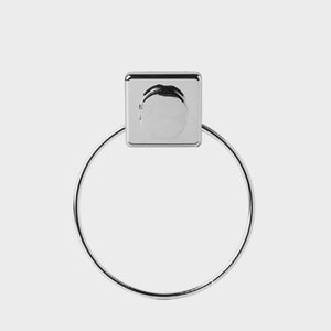 Sabichi Suction & Screw Fix Chrome Plated Towel Ring - 199232