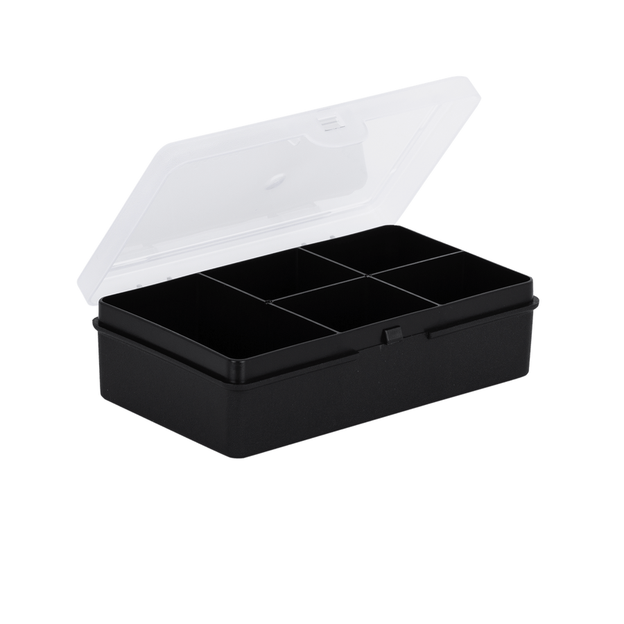 Wham Organiser 14.5cm Box 5 Divs Recycle Black/Clear - 24250
