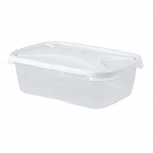 Wham Cuisine 2.7L Rect Food Box & Lid Clear/Ice White 12374