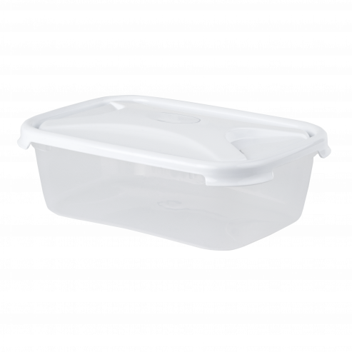Wham Cuisine 2.7L Rect Food Box & Lid Clear/Ice White 12374