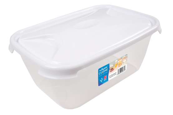 Wham Cuisine 6L Rect Food Box & Lid Clear/Ice White - 12377