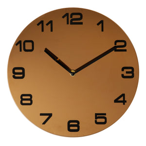 HOMETIME ROSE GOLD FINISH ROUND WALL CLOCK ARABIC DIAL - W7530