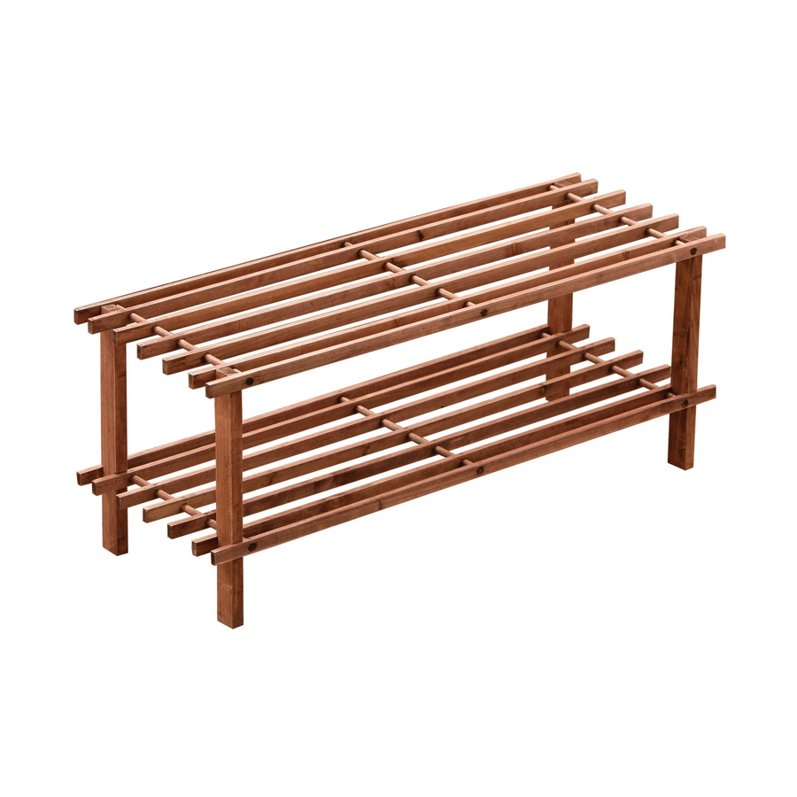 Premier 2 Tier Slatted Shoe Rack