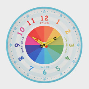 Hometime Kid's Tell the Time Wall Clock - 30cm - W8009