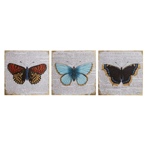 PREMIER S/3 BUTTERFLY WALL PLAQUES 20 X 20CM - 2800751