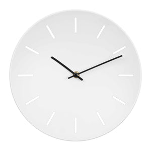Hometime Metal Wall Clock Baton Numbers White - W7477W