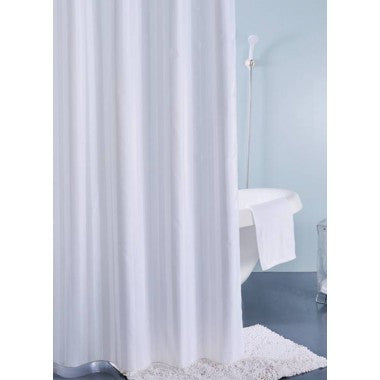 Sabichi White Satin Polyester Shower Curtain-165404 - Homely Nigeria