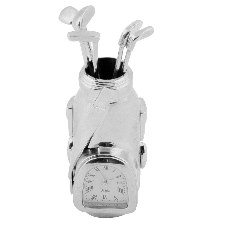 Wm. Widdop Miniature Clock-Golf Bag-Shiny Silver-9366S - Homely Nigeria
