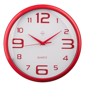 PREMIER 35.6CM DIA ROUND WALL CLOCK